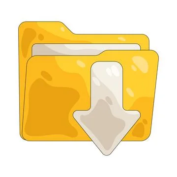 Illustration of folder download 스톡 일러스트
