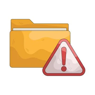 Illustration of folder error Stockillustratie
