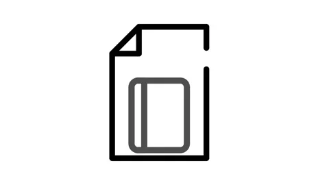 Illustration of a folder icon symbolizing organization and digital content .. Stock Footage 334834310