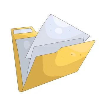 Illustration of folder Illustrazione stock