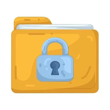 Illustration of Folder lock イラスト素材
