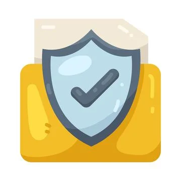 Illustration of Folder protection Illustrazione stock
