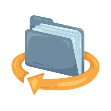Illustration of Folder refresh and organization Stock-Illustration