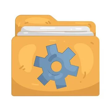 Illustration of Folder Setting Stock Illustration