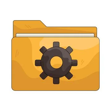Illustration of Folder setting Stock Illustration