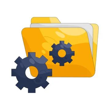 Illustration of Folder setting 스톡 일러스트