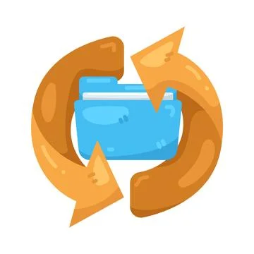 Illustration of Folder sync 스톡 일러스트