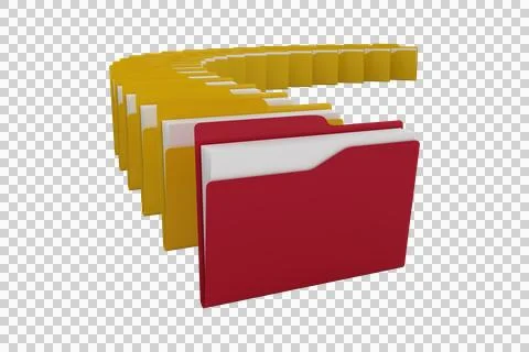 Illustration of folders in row Stock-Illustration