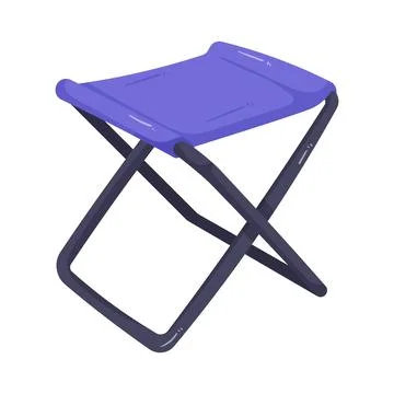 Illustration of  folding camping stool Stock Illustration