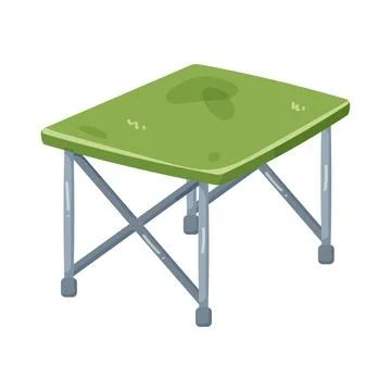 Illustration of folding camping table Stock Illustration