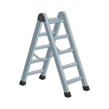 Illustration of folding ladder Stock Illustration