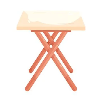 Illustration of folding table Ilustração Stock