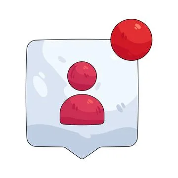 Illustration of follow notification Stock Illustration