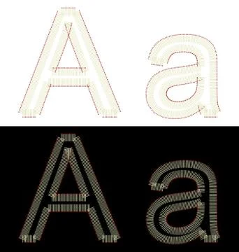 Illustration by font from matches Stock Illustration