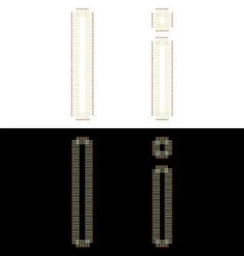 Illustration by font from matches Stock Illustration