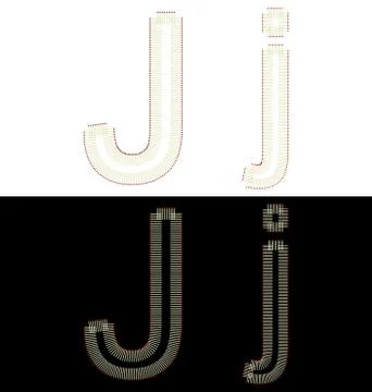 Illustration by font from matches Stock Illustration