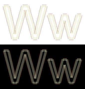 Illustration by font from matches Stock Illustration