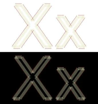 Illustration by font from matches Stock Illustration