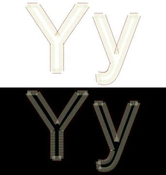 Illustration by font from matches Illustrazione stock