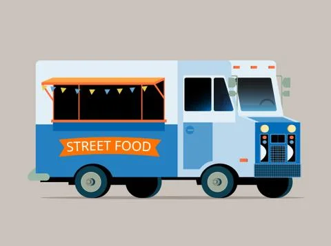 Illustration of food truck Stock Illustration
