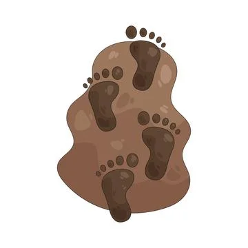 Illustration of Footprints 스톡 일러스트