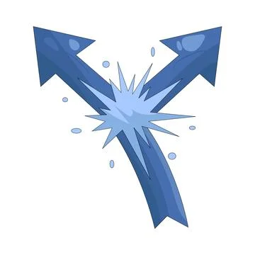 Illustration of fork arrow Stock-Illustration