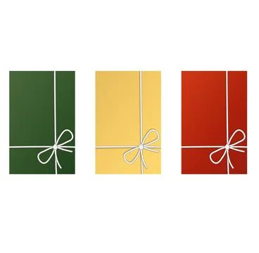 Illustration in the form of a christmas gift box tied with a rope イラスト素材