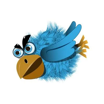 Illustration Formidable Diving Blue Bird Stock Illustration