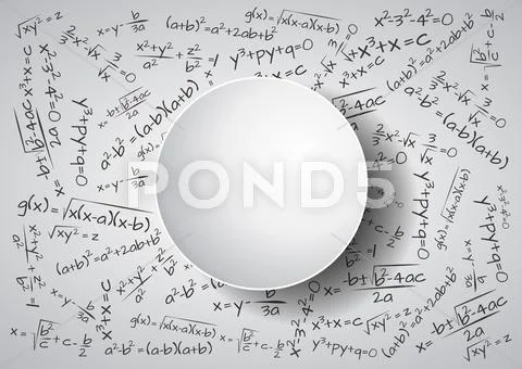 Illustration of formula mathematics with blank area Stock Illustration