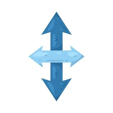 Illustration of Four arrows Stock Illustration