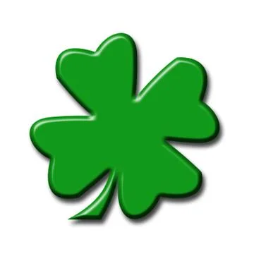 Illustration of a four-leaf clover Stock Illustration