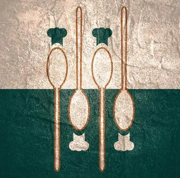 Illustration of four spoon Stockillustratie