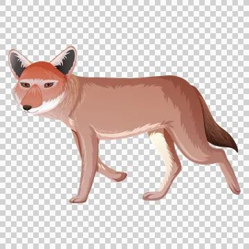 Illustration of a Fox Walking Sideways Ilustración de archivo