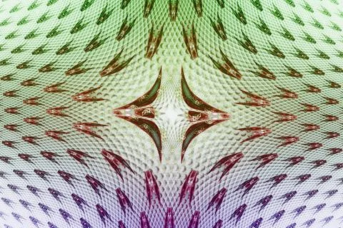 Illustration: fractal pattern of small elements. Fractal image fractal lin... Foto stock