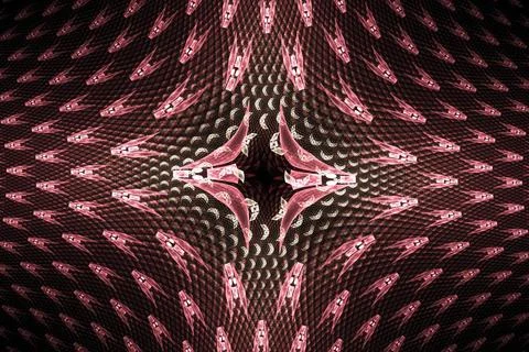 Illustration: fractal pattern of small elements. Fractal image fractal lin... Stock Photos