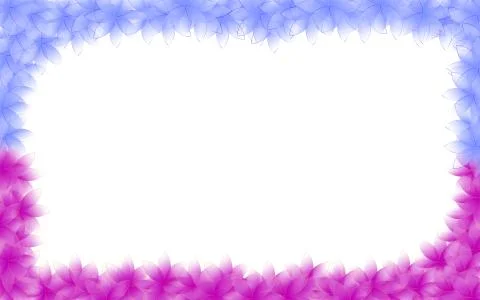 Illustration of a frame made of small flowers with different colors Stock Illustration