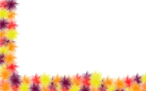 Illustration of a frame made of small flowers with different colors Stock Illustration