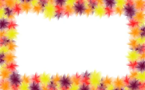 Illustration of a frame made of small flowers with different colors Stock Illustration