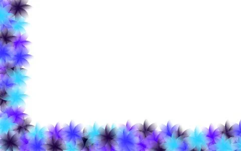 Illustration of a frame made of small flowers with different colors Stock Illustration