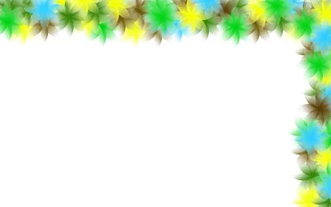 Illustration of a frame made of small flowers with different colors Stock Illustration