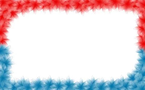Illustration of a frame made of small flowers with different colors Stock Illustration