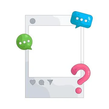 Illustration of frame with speech bubble Stock Illustration