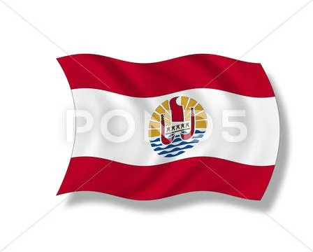 Illustration, French Polynesian flag Stock Illustration