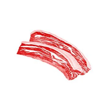Illustration of fresh streaky pork Stock Illustration