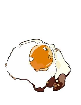 Illustration of fried egg Stock Illustration