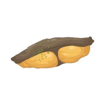 Illustration of Fried fish Stock Illustration
