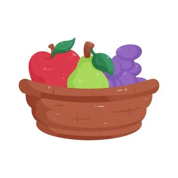 Illustration of fruit basket Stock Illustration