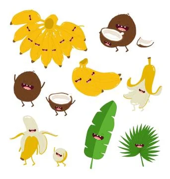 Illustration of fruit on a bicycle Stock Illustration
