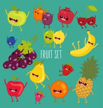 Illustration of fruit on a bicycle Stock Illustration