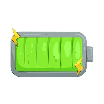 Illustration of full battery Ilustración de archivo